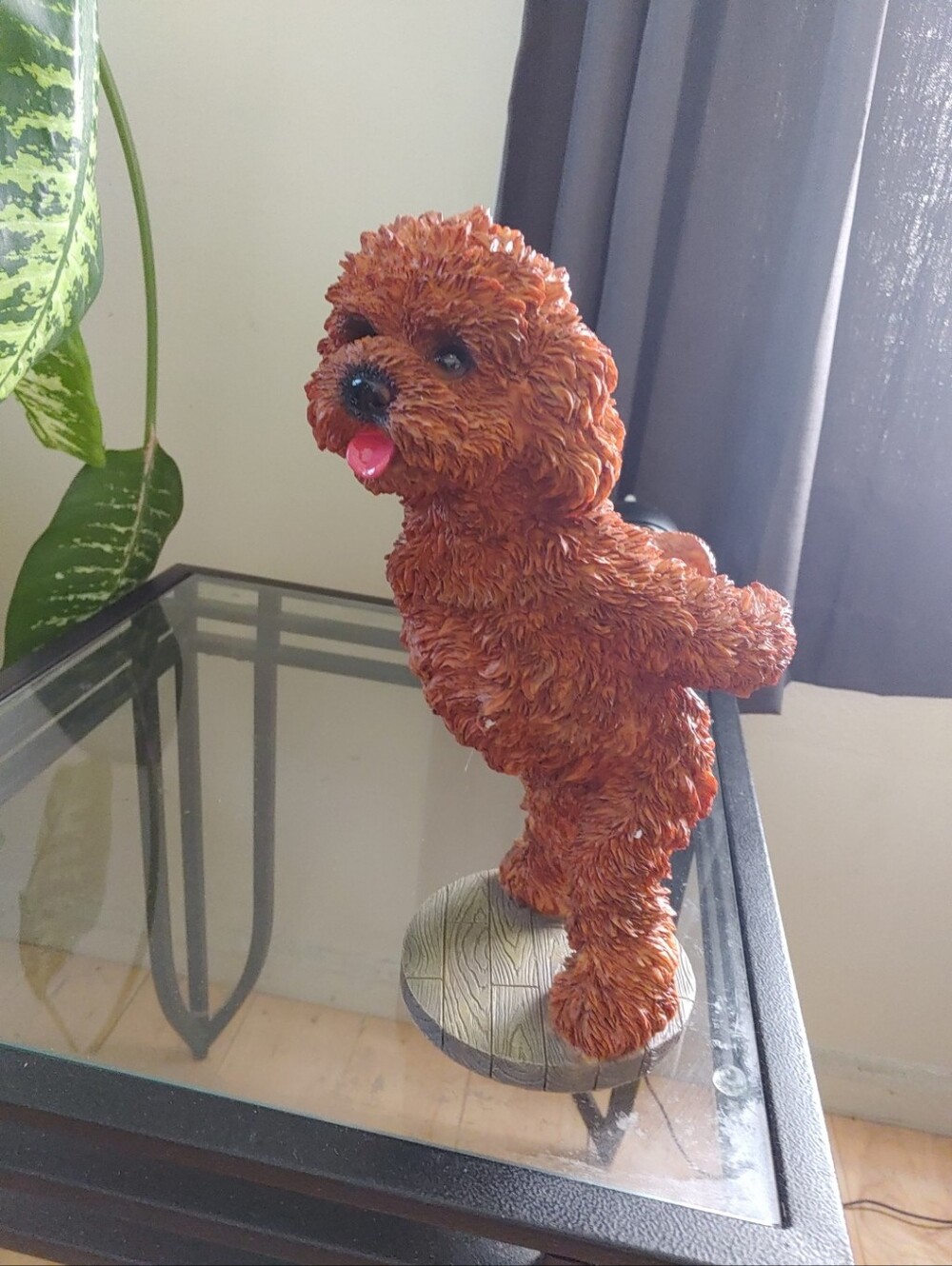 Brown Plush Dog Figurine Decorative Statue - Pets Dog